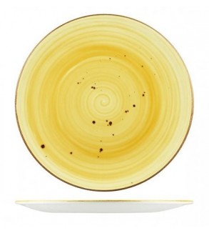 Longfine 270mm Wellington Plate Rustic Yellow