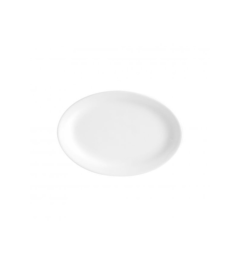 Oval Platter 240x170x22mm White Vitroceram