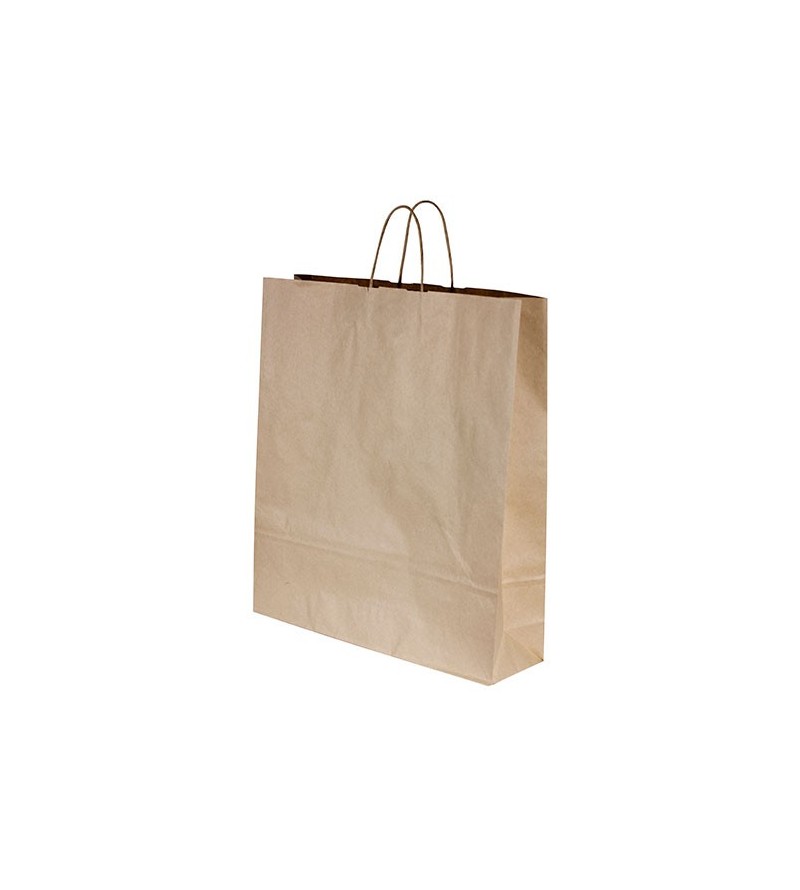Large Kraft Paper Carry Bag w/Twist Handle 500x450x125mm