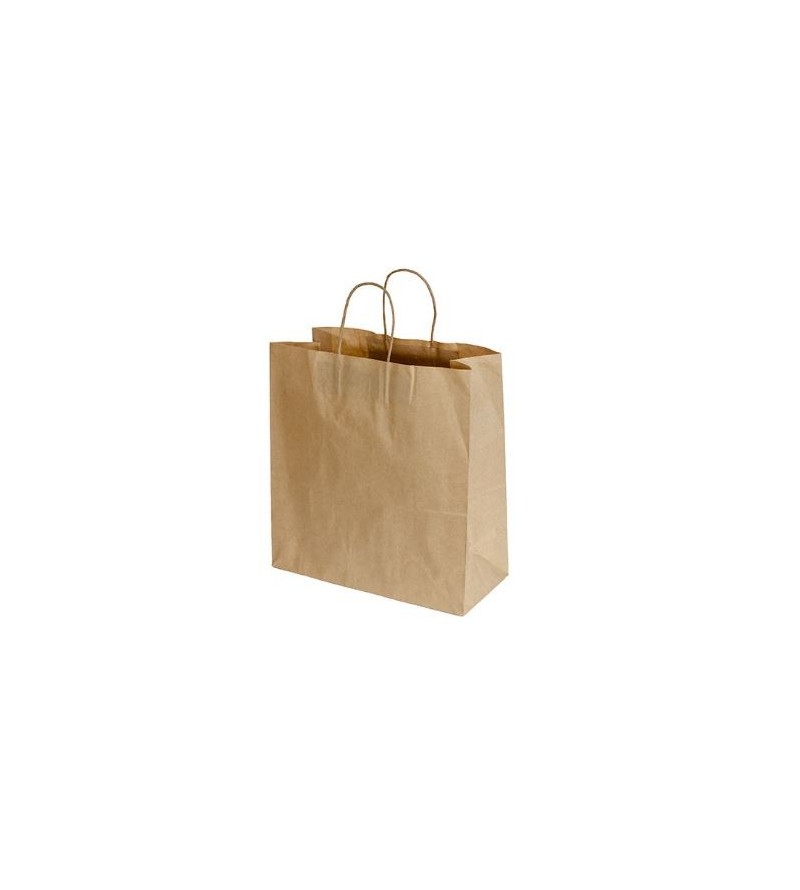 Large Kraft Paper Carry Bag w/Twist Handle 275x280x150mm