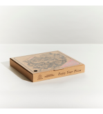 Kraft+Printed Pizza Box 13" / 330x330mm