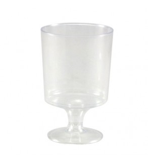 Plastic Disposable Wine Goblet 175ml Clear