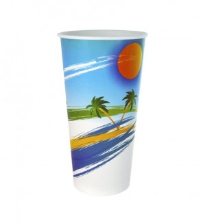 Paridiso Multi Colour 24oz /  709ml Paper Milkshake Cup