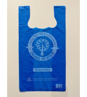 Printed Reusable Carry Bag Heavy Duty Coex Blue (500)