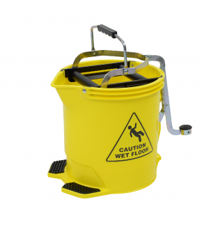 Edco 15L Metal Wringer Bucket Yellow
