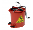 Edco 15L Metal Wringer Bucket Red