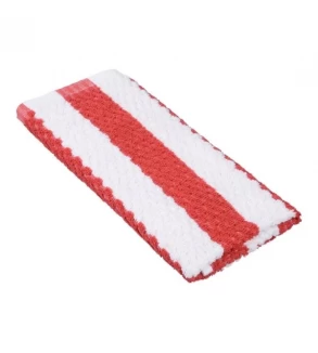 Toweling Wiper / Bar Swab 600x380mm Red Stripe (12)
