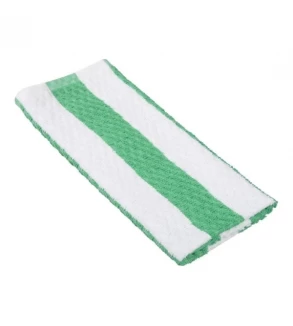 Toweling Wiper / Bar Swab 600x380mm Green Stripe (12)