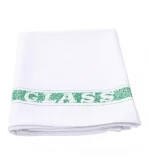 Cotton "Glass Cloth" 500x750mm Green Stripe