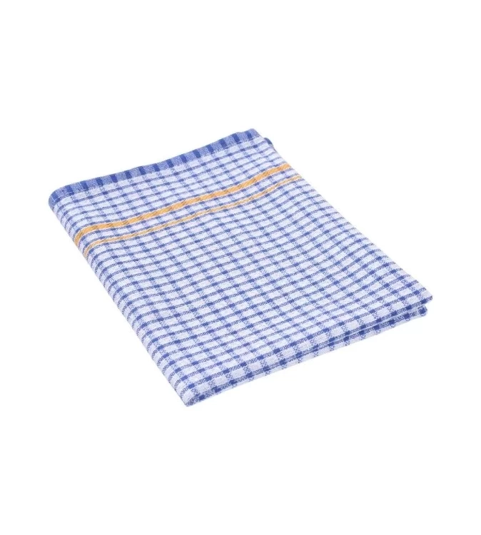 Tea Towel Blue Small Waffle Check 450x700mm