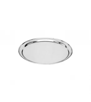 Round Tray 250mm / 10" Heavy Duty Stainless Steel Rolled Edge
