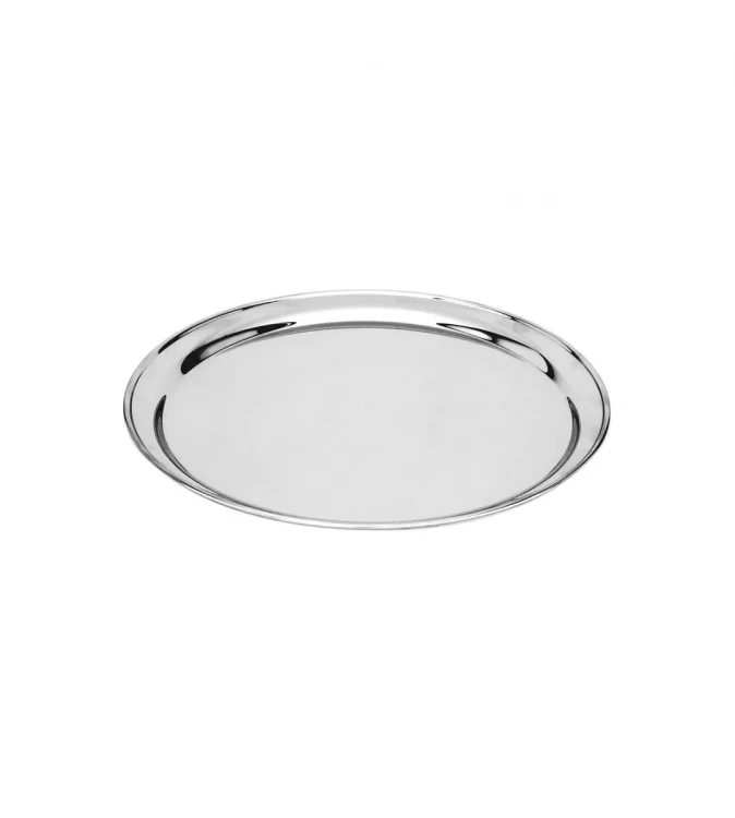 Round Tray 300mm / 12" Heavy Duty Stainless Steel Rolled Edge
