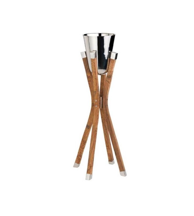 Chef Inox Wine Bucket with Wooden Stand