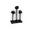 Glass Brush Triple w/Tall Centre Brush and Suction Cups