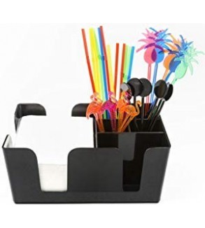 Bar Organiser Caddy Black (accessories not included)