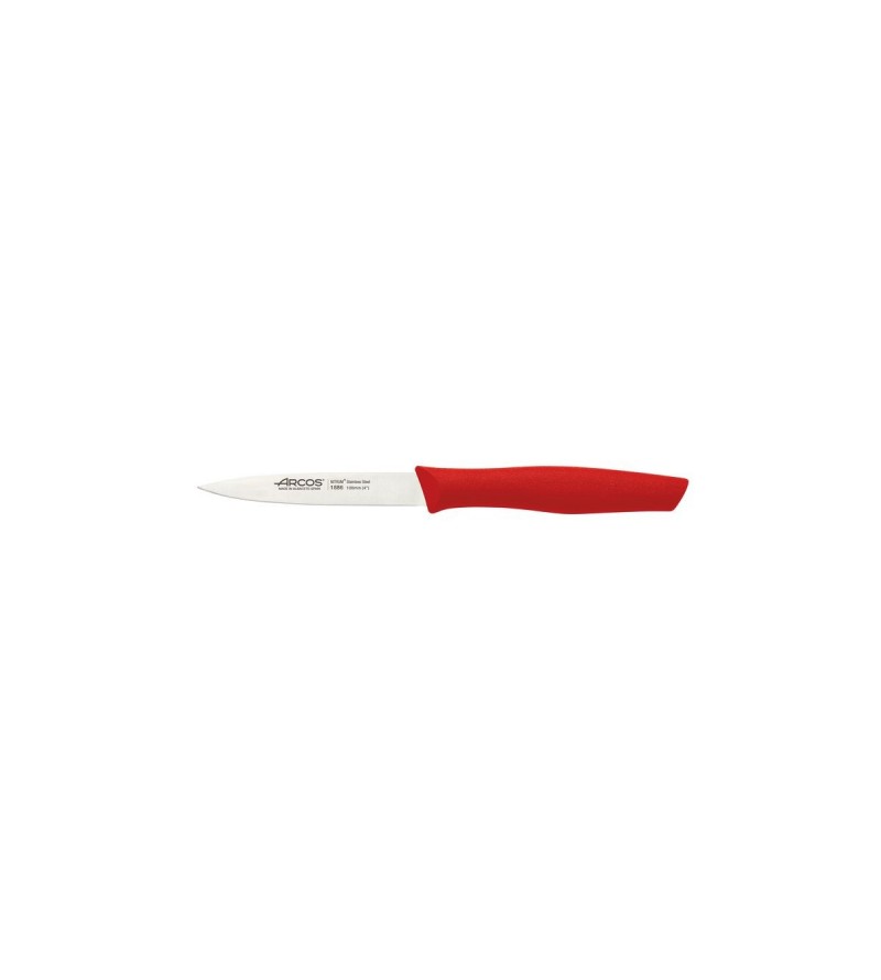 Arcos 100mm Straight Blade Paring Knife Red Handle