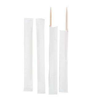 Wooden Toothpicks 65mm Paper Wrapped