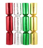 Bon Bons 8in Foil Red-Green-Gold-Silver Embossed