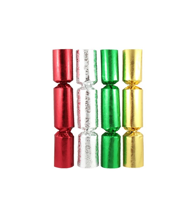 Bon Bons 8in Foil Red-Green-Gold-Silver Embossed