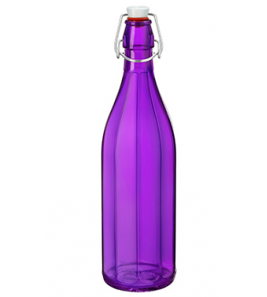 Bormioli Rocco 1000ml Oxford Water Bottle w/ Swing Top Purple (6)