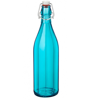 Bormioli Rocco 1000ml Oxford Water Bottle w/ Swing Top Sky Blue (6)