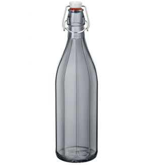 Bormioli Rocco 1000ml Oxford Water Bottle w/ Swing Top Grey (6)