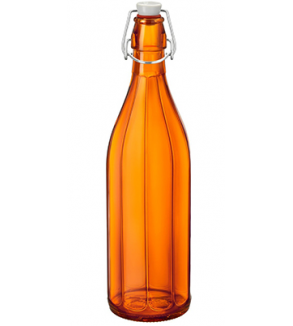 Bormioli Rocco 1000ml Oxford Water Bottle w/ Swing Top Orange (6)