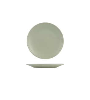 Zuma 210mm Round Coupe Plate-Ribbed Pearl Pistachio