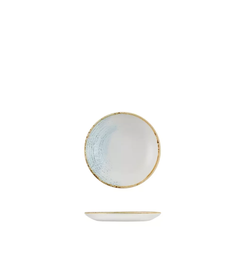 Churchill 165mm Round Coupe Plate Accents Aquamarine
