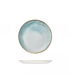 Churchill 260mm Round Coupe Plate Accents Aquamarine (12)