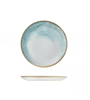 Churchill 288mm Round Coupe Plate Accents Aquamarine (12)