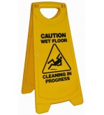 Edco Wet Floor Sign A Frame Yellow