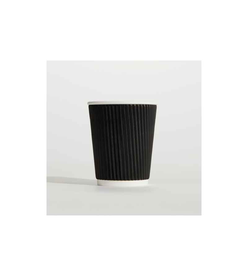 Black 8oz / 237ml Ripple Wrap Cup (500)