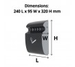 Compass Wall Mounted Ashtray Grey Powder Coat