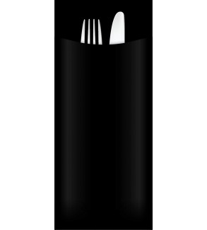 Black Cutlery Pouch Only 85x200mm (1000)