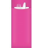 Yiassoo Pink Cutlery Pouch 85x200mm w/2ply Napkin