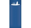 Blue Cutlery Pouch w/2ply White Napkin 85x200mm