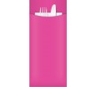 Yiassoo Pink Cutlery Pouch w/3ply White Napkin 85x200mm