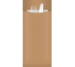 Yiassoo Kraft Cutlery Pouch 85x200mm w/3ply Kraft Napkin