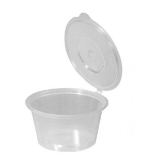 Capri 100ml Dipping Sauce Container w/Hinged Lid (1000)