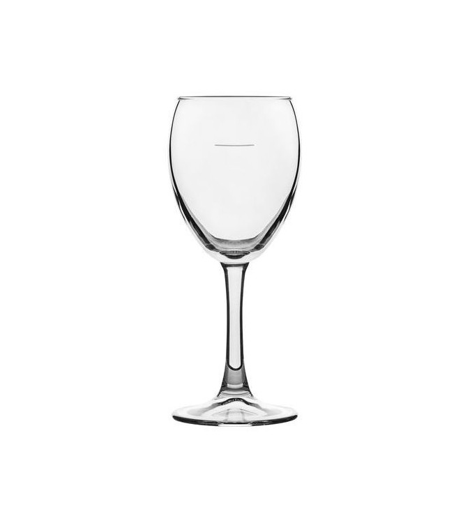 Crown Atlas Toughened Wine Glass 230ml Pilmsol @ 150ml (24)
