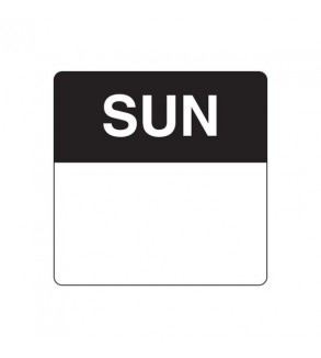 Food Safety Label 40mm Square Removable Sunday