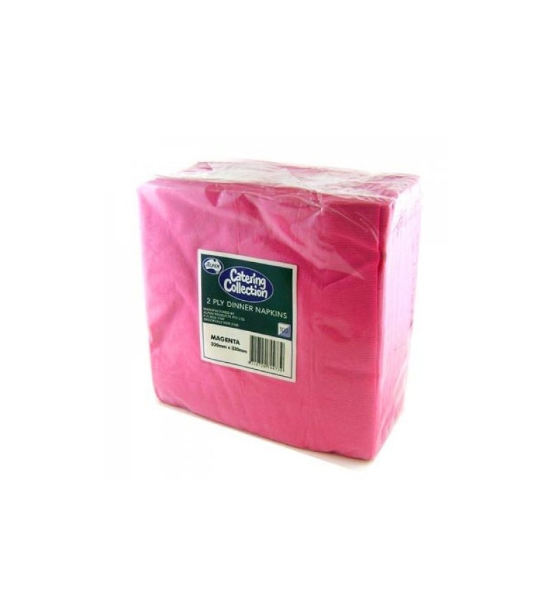 Alpen 2ply Magenta Dinner Napkin 400x400mm 1/4 Fold