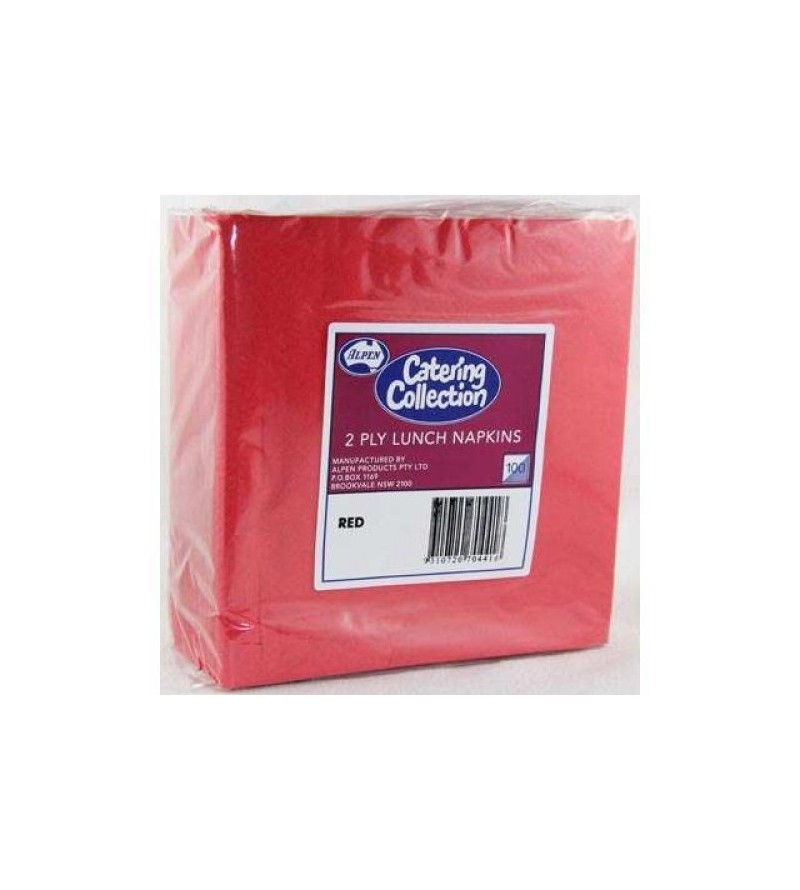 Alpen 2ply Red Lunch Napkin 320x320mm