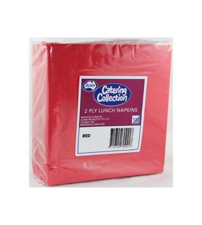 Alpen 2ply Red Lunch Napkin 320x320mm