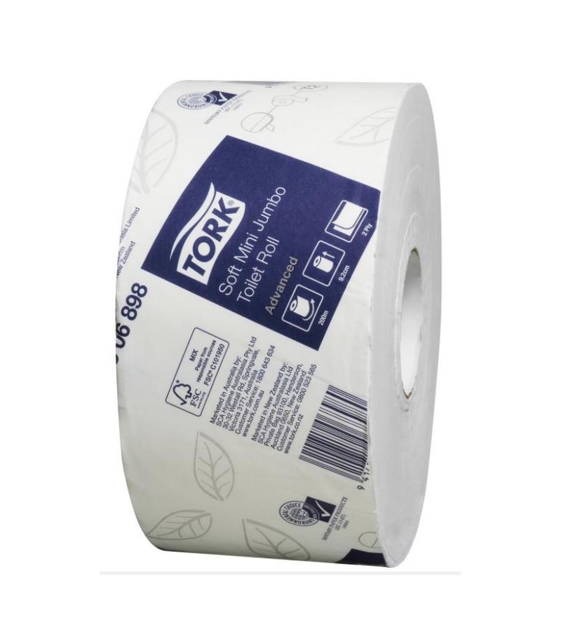 Tork Mini Jumbo 2ply Toilet Roll 200m (12)