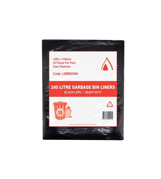 Bin Liner 240L LDPE HD Black