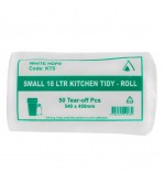 Bin Liner 18L HDPE Kitchen Tidy Roll Pack White