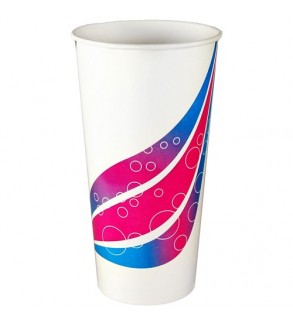 Paper Milkshake Cup Swirl Multi Colour 24oz / 709ml