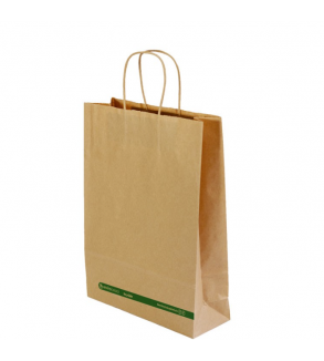 Small Kraft Paper Carry Bag w/Twist Handle 260x90x350mm